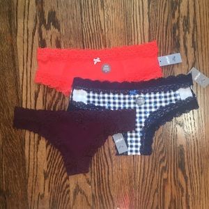 NWT 3 Aerie Cheeky Undies S